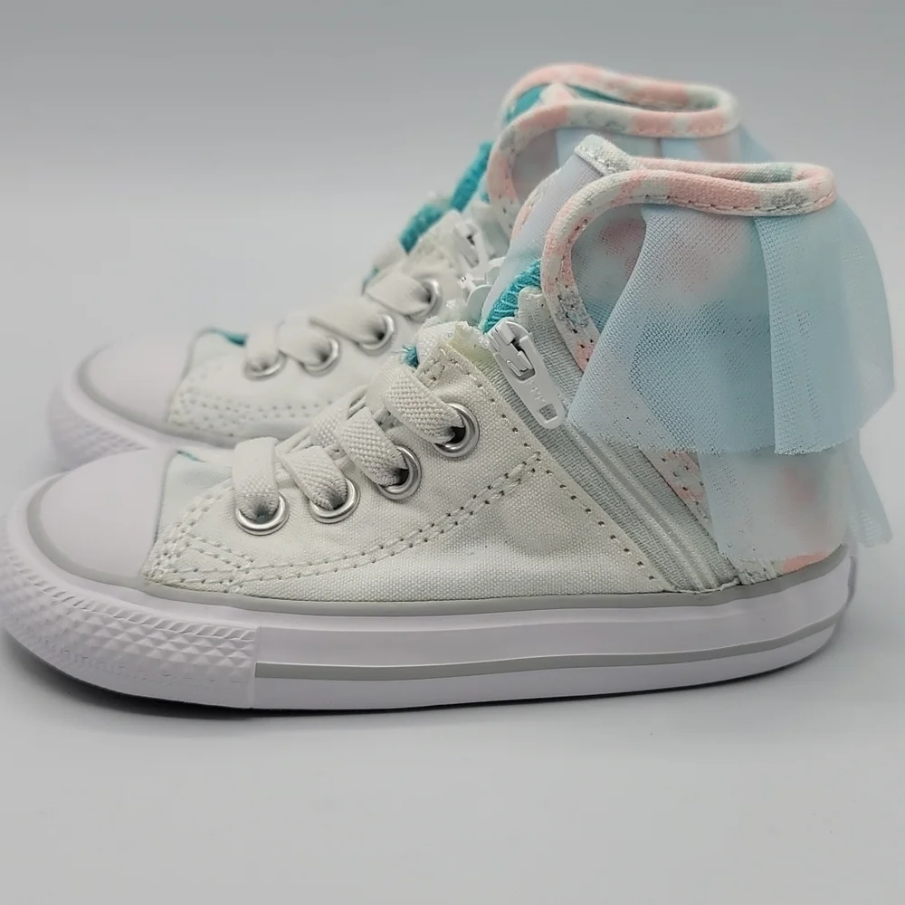 Converse ctas block party hi white / glacier infant size 7